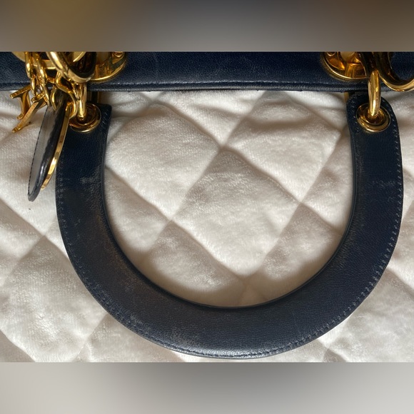 Christian Dior Lady Dior Cannage 2way Handbag- Navy Leather - Picture 11 of 16